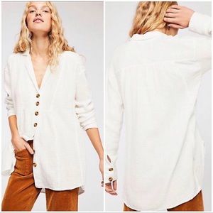 White Button-Up Women's Top